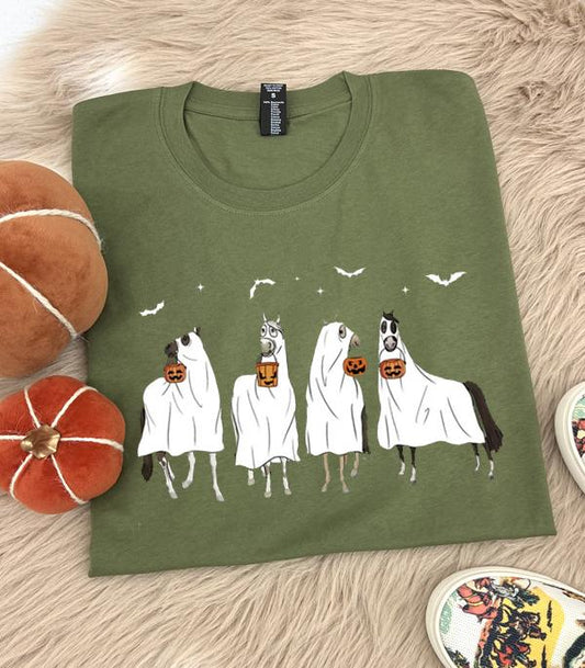 Halloween oversized horse T-shirt
