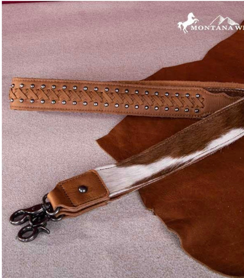 Montana West Cowhide Crossbody Bag Genuine Leather Hair-On Fringe Crossbody