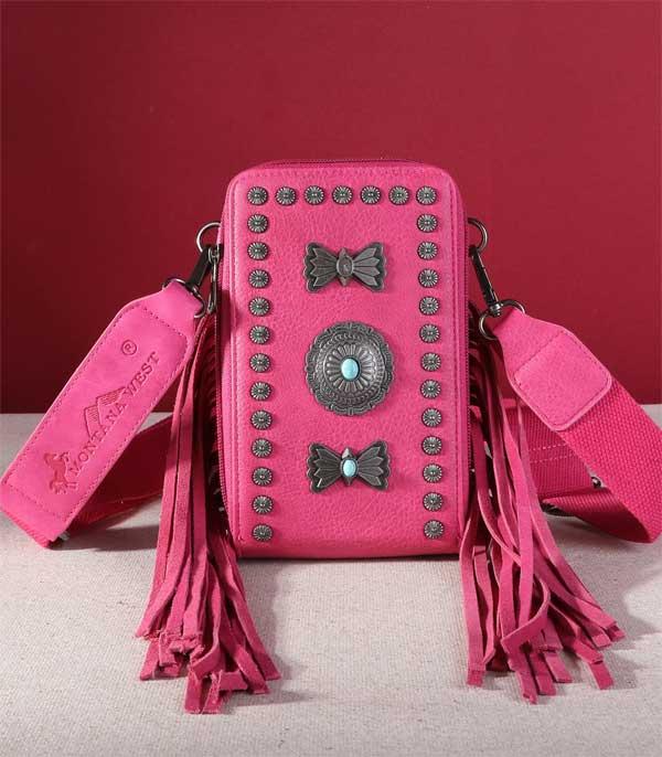 Concho Fringe Phone Wallet Crossbody