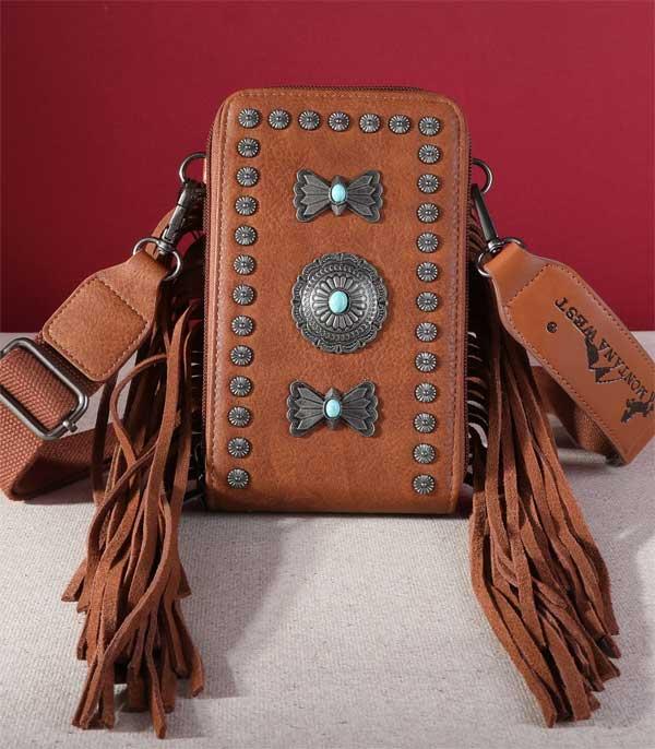 Concho Fringe Phone Wallet Crossbody